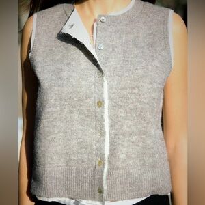 NEW Zara Vest Top in Gray Marl - Medium